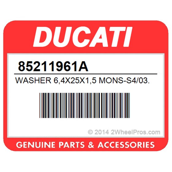Ducati 85211961A Washer 6,4X25x1,5 Mons-S4/03.