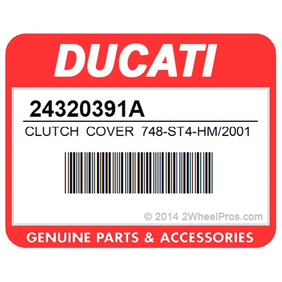 Ducati 24320391A Clutch Cover 748-St4-Hm/2001. Cover Clutch Side.
