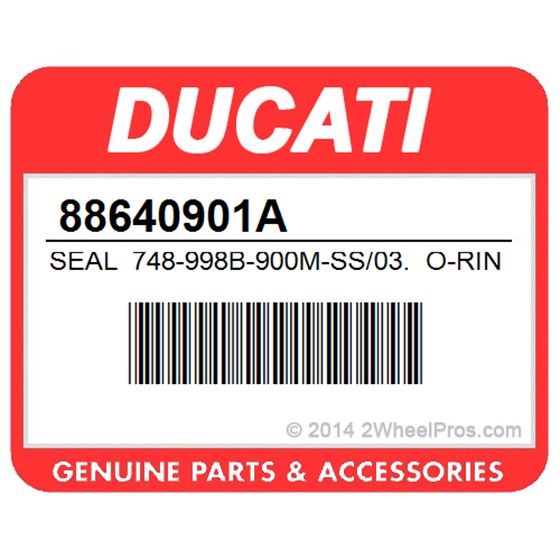 Ducati 88640901A Seal 748-998B-900M-Ss/03. O-Ring.