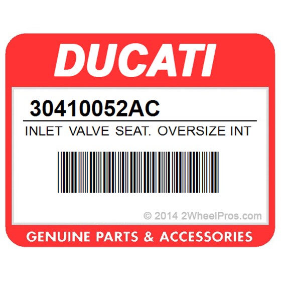 Ducati 30410052AC Inlet Valve Seat. Oversize Intake Valve Seat 0.06.