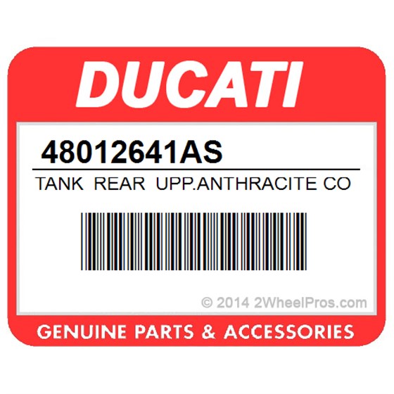 Ducati 48012641AS Tank Rear Upp.Anthracite Cover Monster. Cap (Rear) (Grey).