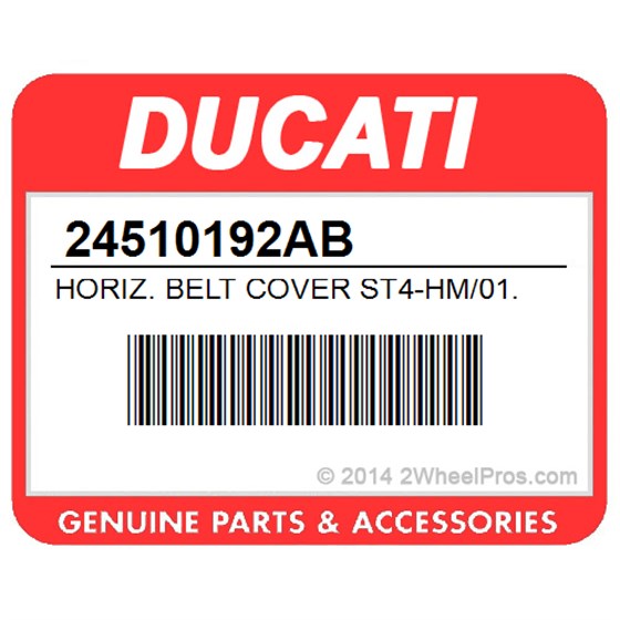 Ducati 24510192AB Horiz. Belt Cover St4-Hm/01. Horizontal Belt Inner Cover.