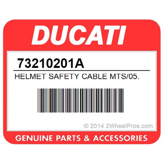 Ducati 73210201A Helmet Safety Cable Mts/05. Helmet Anti-Theft Wire.