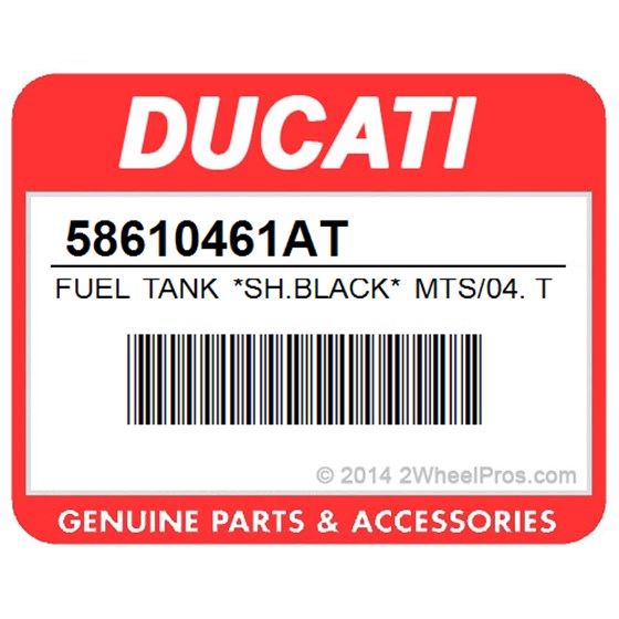 Ducati 58610461AT Fuel Tank *Sh.Black* Mts/04. Tank (Black).