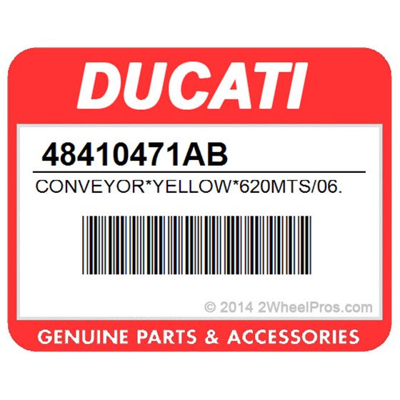 Ducati 48410471AB Conveyor*Yellow*620Mts/06. Air Manifold (Yellow).