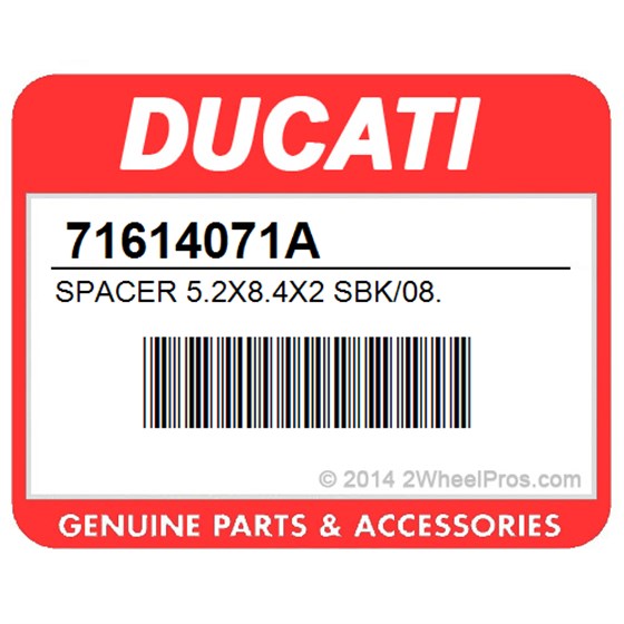 Ducati 71614071A Spacer 5.2X8.4X2 Sbk/08.