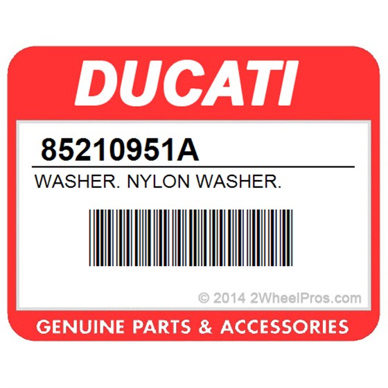 Ducati 85210951A Washer. Nylon Washer.