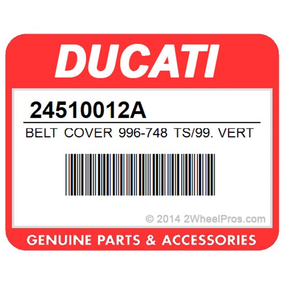 Ducati 24510012A Belt Cover 996-748 Ts/99. Vertical Belt Inner Cover.