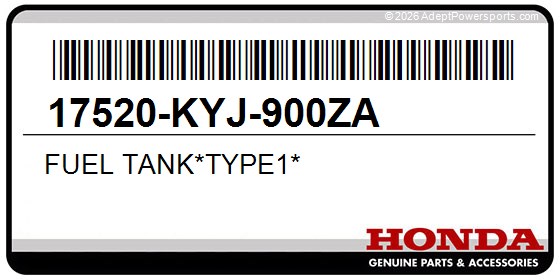 Honda 17520-KYJ-900ZA Fuel Tank*Type1*