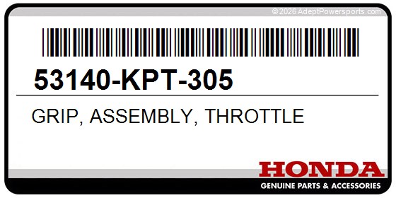 Honda 53140-KPT-305 Grip, Assembly, Throttle