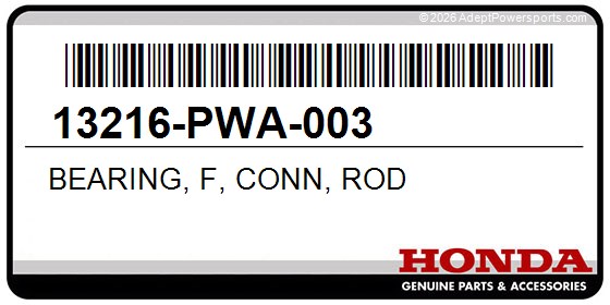 Honda 13216-PWA-003 Bearing, F, Conn, Rod