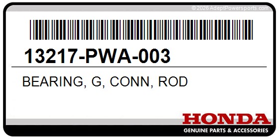 Honda 13217-PWA-003 Bearing, G, Conn, Rod