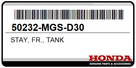 Honda 50232-MGS-D30 Stay, Fr., Tank