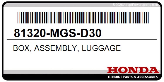 Honda 81320-MGS-D30 Box, Assembly, Luggage