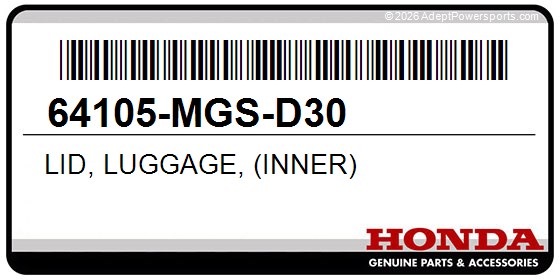 Honda 64105-MGS-D30 Lid, Luggage, (Inner)