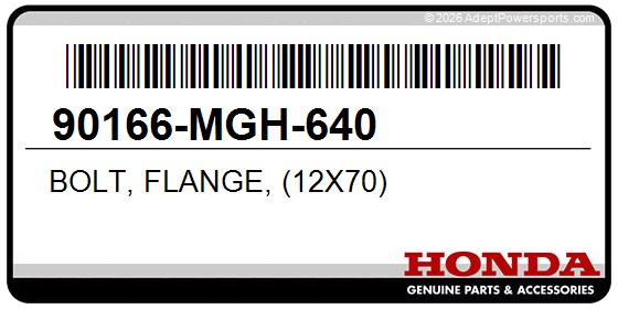 Honda 90166-MGH-640 Bolt, Flange, (12X70)