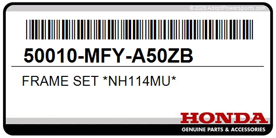 Honda 50010-MFY-A50ZB Frame Set *Nh114mu*
