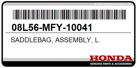 Honda 08L56-MFY-10041 Saddlebag, Assembly, L.