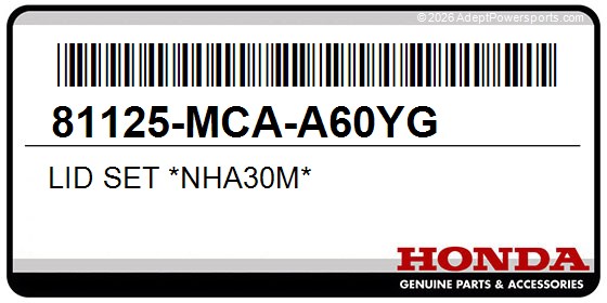Honda 81125-MCA-A60YG Lid Set *Nha30m*