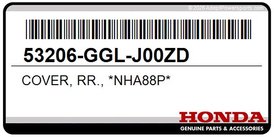 Honda 53206-GGL-J00ZD Cover, Rr., *Nha88p*