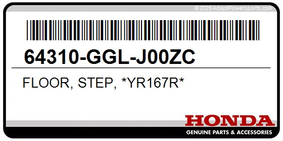 Honda 64310-GGL-J00ZC Floor, Step, *Yr167r*