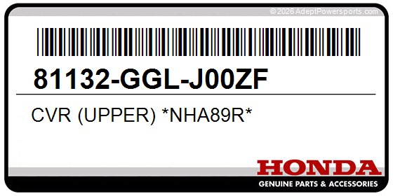 Honda 81132-GGL-J00ZF Cvr (Upper) *Nha89r*