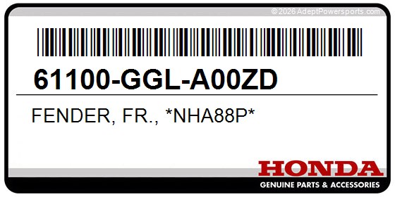 Honda 61100-GGL-A00ZD Fender, Fr., *Nha88p*