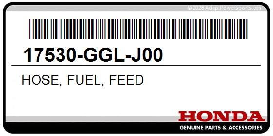 Honda 17530-GGL-J00 Hose, Fuel, Feed