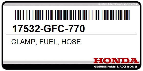 Honda 17532-GFC-770 Clamp, Fuel, Hose
