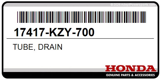 Honda 17417-KZY-700 Tube, Drain