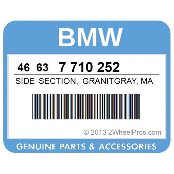 BMW 46637710252 Side Section, Granitgray, Matt, Right - M934