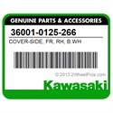Kawasaki 36001-0125-266 Cover-Side, Fr, Rh, B.Wh