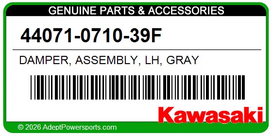 Kawasaki 44071-0710-39F Damper, Assembly, Lh, Gray