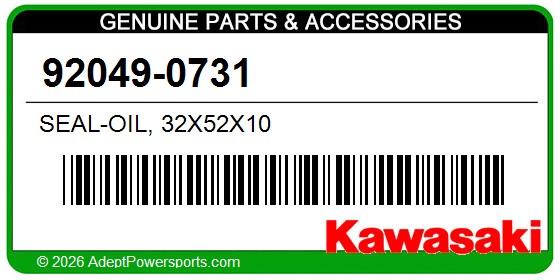 Kawasaki 92049-0731 Seal-Oil, 32X52x10