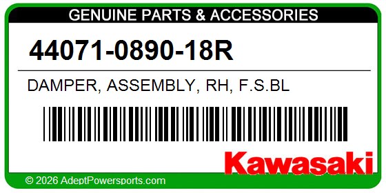 Kawasaki 44071-0890-18R Damper, Assembly, Rh, F.S.Bl