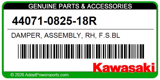 Kawasaki 44071-0825-18R Damper, Assembly, Rh, F.S.Bl