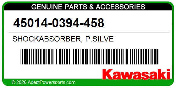 Kawasaki 45014-0394-458 Shockabsorber, P.Silve