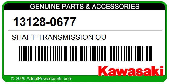 Kawasaki 13128-0677 Shaft-Transmission Ou