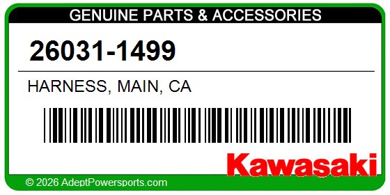 Kawasaki 26031-1499 Harness, Main, Ca