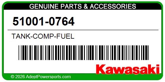 Kawasaki 51001-0764 Tank-Comp-Fuel