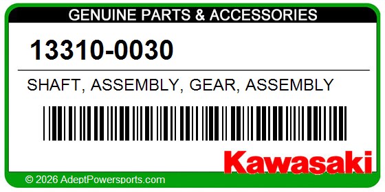 Kawasaki 13310-0030 Shaft, Assembly, Gear, Assembly
