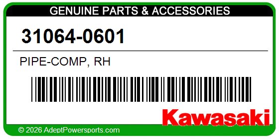 Kawasaki 31064-0601 Pipe-Comp, Rh