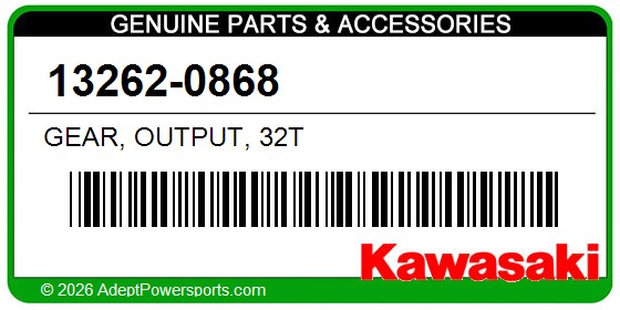 Kawasaki 13262-0868 Gear, Output, 32T