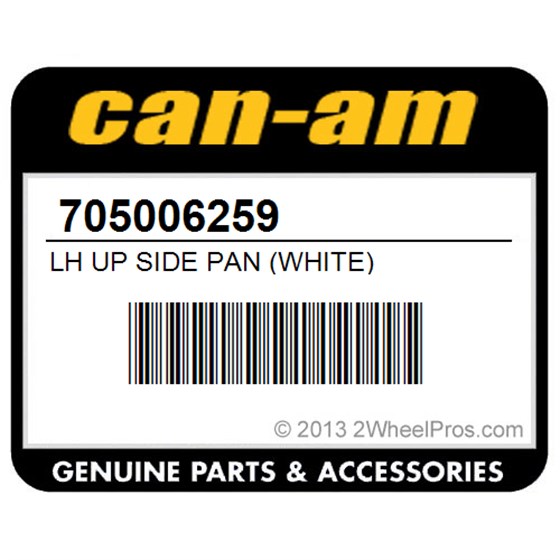 Can-Am 705006259 Lh Up Side Pan (White)