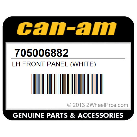 Can-Am 705006882 Lh Front Panel (White)