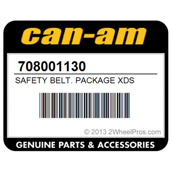 Can-Am 708001130 Safety Belt. Package Xds