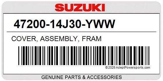 Suzuki 47200-14J30-YWW Cover, Assembly, Fram