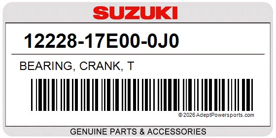 Suzuki 12228-17E00-0J0 Bearing, Crank, T