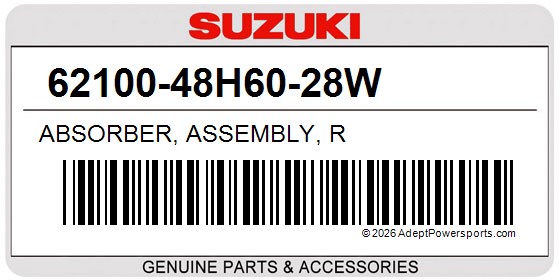 Suzuki 62100-48H60-28W Absorber, Assembly, R