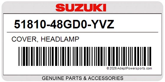 Suzuki 51810-48GD0-YVZ Cover, Headlamp